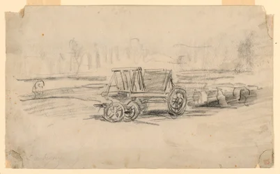 Rysunek, wóz rolniczy, ok. 1850 r.