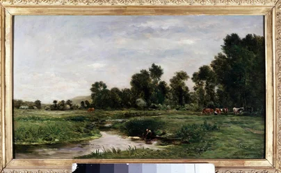 Obraz doliny Arques autorstwa Charlesa Francois Daubigny