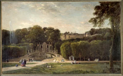 Saint Cloud Park Obraz Charlesa Francois Daubigny (1817-1878) 1865 Nd. 1,24x2,01m. Chalons sur Marne, muzeum miejskie