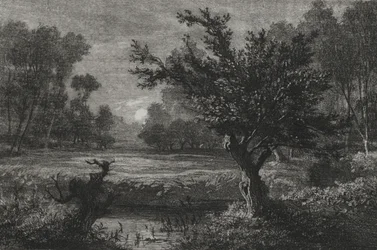 Wschód księżyca w dolinie Andilly, 1845.