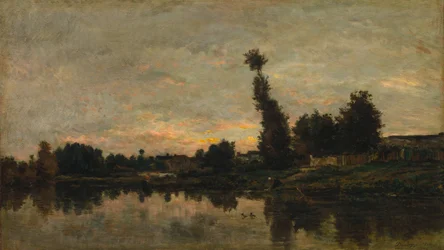 Zachód słońca nad rzeką Oise, 1866.