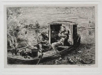 Rejs statkiem: Guzzling lub lunch na łodzi, 1861.
