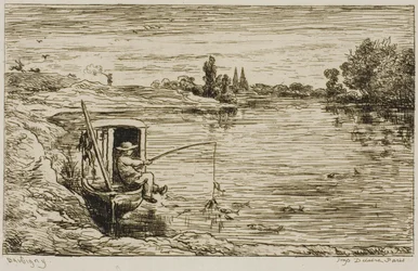 Chłopiec okrętowy łowiący ryby (Fishing with a Line)