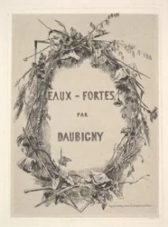 Wieniec z Polnych Kwiatów, tytuł Eaux-Fortes par Daubigny, 1850.