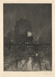 Deszczowa noc, Madison Square, 1890.