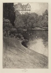 Kawałek Central Parku, prawdopodobnie 1918.