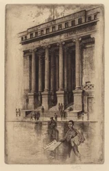 Ganek, Stary Urząd Celny, Wall Street, 1905.