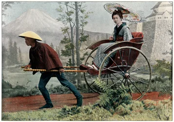 Riksza, Przewóz Japonii, ok. 1890 r.