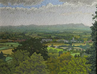 Malvern Hills, Worcestershire (olej na płótnie)