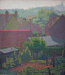 Dachy wioski (olej)