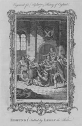 Edmund I dźgnięty przez Leolfa Złodzieja, 1773.