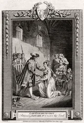 Lady Elżbieta Grey, prosząc Edwarda IV o przywrócenie jej ziem, XV wiek, 1777