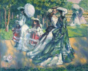 Spacer po parku, 1902