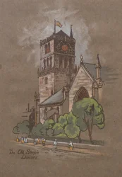 Stara Wieża, Dundee (ręcznie barwiony nadruk)