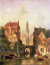Holenderska scena nad kanałem, 1866