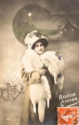 Stara pocztówka/Szczęśliwego Nowego Roku/Pozdrowienia