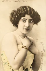 Stara pocztówka/Kobieta z Belle Epoque