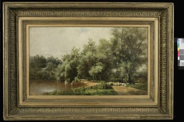 Mycie owiec na Long Island, 1874