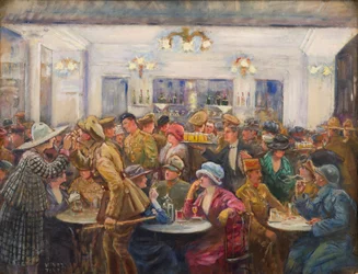 Brewiarz Olimpii podczas przerwy, ok. 1918 (olej na płótnie)