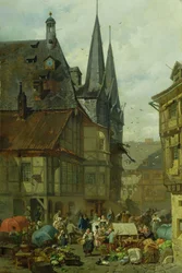 Rynek w Wernigerode, 1861