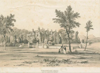 Westwood Hall: przyciemniana litografia, bd [1832-1841]