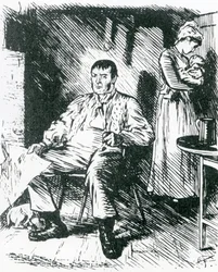 Ilustracja "A Real Hard Case" do "Puncha", 1875 r. (grawerunek)