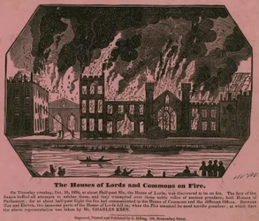 Płonąca Izba Lordów i Gmin, 16 października 1834 r