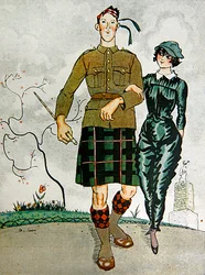 Emancypacja kobiet, "Po wojnie będę nosić spodnie", komiks z magazynu "Le Rire".