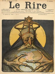 Karykatura rodziny Rothschildów, z okładki „Le Rire”, 16 kwietnia 1898