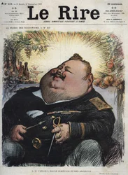 Charles I King of Portugal (1863-1908) - Carlos I King of Portugal and the Algarves - Karykatura Charlesa Leandre (1862-1934) w „The Rire”” z 8 listopada