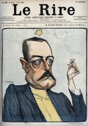 M. Waldeck-Rousseau przyszły cesarz Moderów - Karykatura Pierre Waldeck Rousseau (Waldeck-Rousseau) (1846-1904) autorstwa Charlesa Leandre (1862-1934) w „Le Rire” z 7 maja