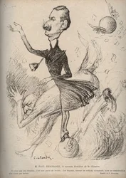 Pan Paul Deschanel nowym przewodniczącym Izby Reprezentantów – Karykatura Charlesa Leandre (1862-1934) w „”The Rire””” 1898