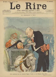 Prezydent Felix Faure i królowa Wiktoria, ilustracja do Le Rire