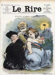 Oddzielenie od Kościoła i państwa: „” francuski polityk Jean-Bienvenu Martin (Bienvenu-Martin) (1847-1943), minister edukacji publicznej, sztuk pięknych i kultu, desperacko starający się oddzielić Kościół jako ksiądz we Francji (separacja francuska chu