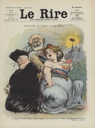Rozdział kościoła i państwa. Ilustracja do Le Rire