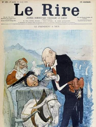 Victoria i Félix Faure w Nicei – autorstwa Léandre, w „”Le Rire”” z 23.04.1898