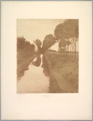 Suita krajobrazów: Pejzaż, Tablica 3, Notatka, Nietoperz, 1892-1893.