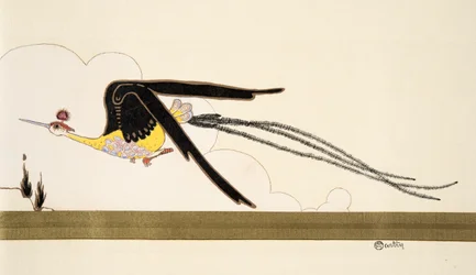 Bird of Paradise, z La Mode en tysiąc dziewięćset dwanaście. w Marcelle Demay. wyd. 1912 (odbitka szablonowa)