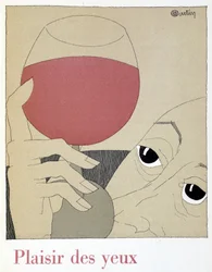 Przyjemność dla oczu - w „”Monseigneur le vin””, rysunku Charlesa Martina (1884-1934), książeczce Etablissements Nicolas