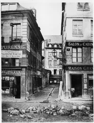 Paryż 4 rue de Breteuil, widok z rue Reaumur w kierunku rue Vaucanson, 1858-78