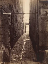 Rue du Chat-qui-Pêche od Rue de la Huchette, ca. 1868.