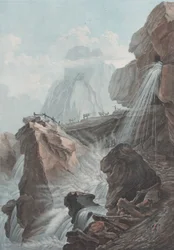 Widok na wodospad potoku Gelten, 1785.