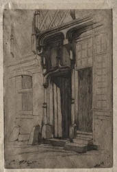 Wejście do starożytnego klasztoru przy Rue Mirabeau, Bourges