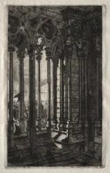 Akwaforty Paryża: Galeria Notre Dame