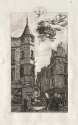 Akwaforty Paryża: Wieżyczka, rue de l