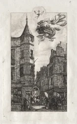 Akwaforty Paryża: Wieżyczka, rue de l