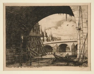 Łuk mostu Pont Notre-Dame, Paryż