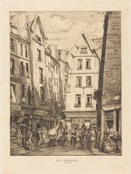 Rue Pirouette przy halach targowych, Paryż