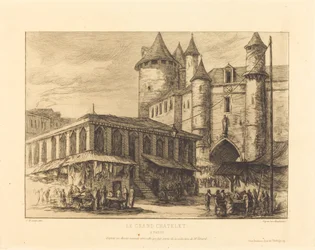 Le Grand Chatelet, Paryż, ok. 1780 (The Grand Chatelet, Paryż, ok. 1780)