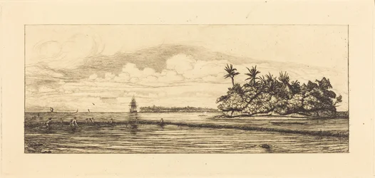 Oceania, wysepki przy Uvea (Wallis); Połów z palmami, 1845